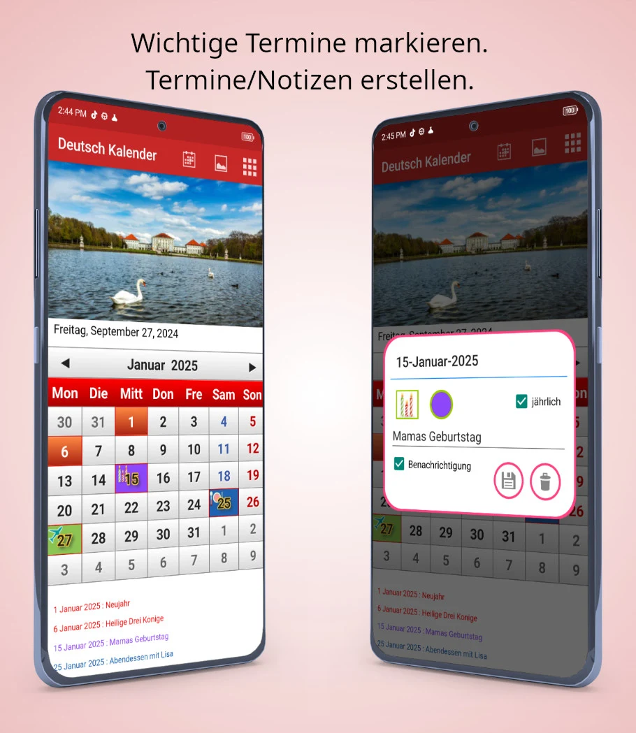 Deutsch Kalender 2026 screenshot