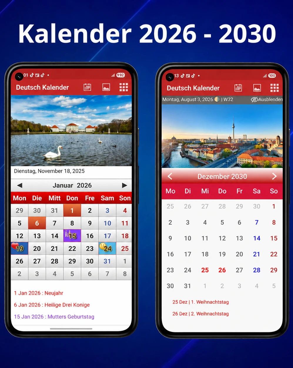Deutsch Kalender 2026 screenshot